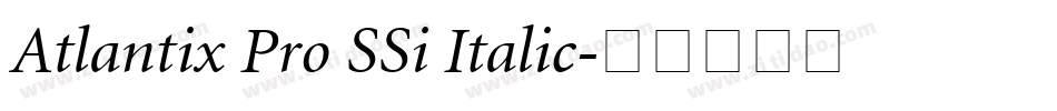 Atlantix Pro SSi Italic字体转换